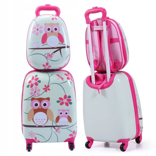 Walizka i plecak w zestawie - sowy (5)