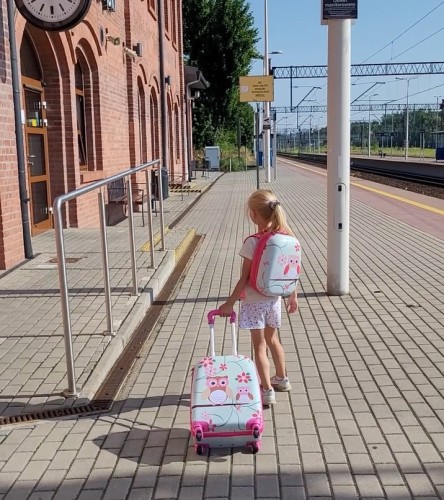 Walizka i plecak w zestawie - sowy (2)