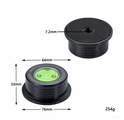 Stabilizator docisk płyty winylowej z poziomicą Record Puck Level it 60Hz (2)