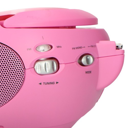 Lenco SCD-24 Pink - przenośne radio stereo FM z odtwarzaczem CD (9)