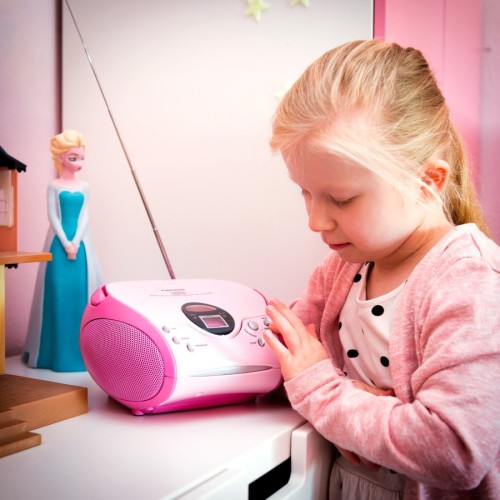 Lenco SCD-24 Pink - przenośne radio stereo FM z odtwarzaczem CD (12)