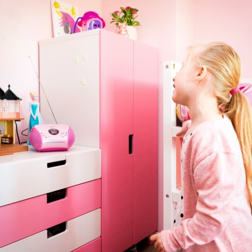 Lenco SCD-24 Pink - przenośne radio stereo FM z odtwarzaczem CD (14)