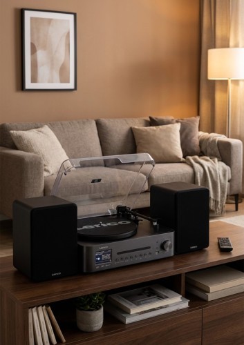 Lenco MC-760 - mikrowieża z gramofonem, CD, USB, radiem internetowym, FM/DAB+ i Bluetooth (2)