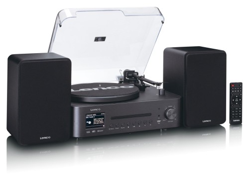 Lenco MC-760 - mikrowieża z gramofonem, CD, USB, radiem internetowym, FM/DAB+ i Bluetooth (3)