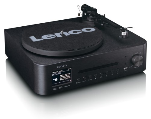 Lenco MC-760 - mikrowieża z gramofonem, CD, USB, radiem internetowym, FM/DAB+ i Bluetooth (9)