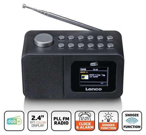 Lenco CR-625BK - radio DAB+/FM z budzikiem (1)
