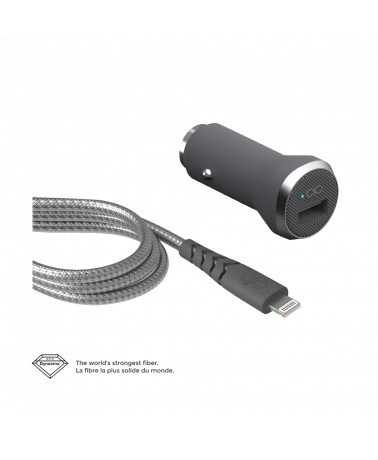 Force Power FPCAC2PAMFI1M2G - ładowarka samochodowa z kablem Lightning – USB-A (1)