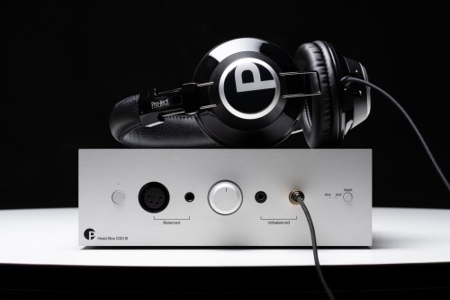 Pro-Ject Head Box DS3 B srebrny - wzmacniacz słuchawkowy z wejściami i wyjściami zbalansowanymi (3)
