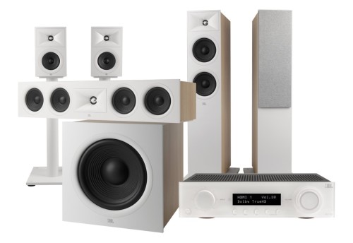 JBL system kina domowego5.1 Dolby ATMOS MA510 + STAGE 260F + STAGE 245C + STAGE 240B + podstawki do głośników  + STAGE 220P  (1)