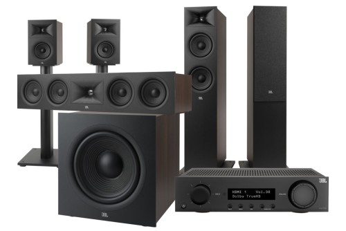 JBL system kina domowego5.1 Dolby ATMOS MA510 + STAGE 260F + STAGE 245C + STAGE 240B + podstawki do głośników  + STAGE 220P CZARNY (1)
