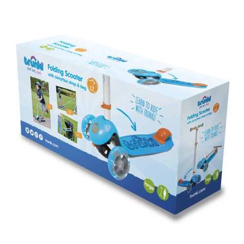 Składana hulajnoga Trunki - niebieska, duża (11)