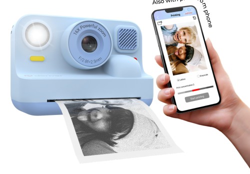 Denver KPC-1374BTBU - cyfrowy aparat dziecięcy z drukarką i Bluetooth, niebieski (2)