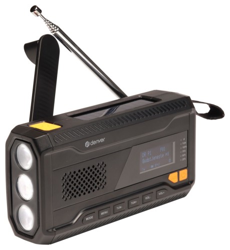 Denver SCD-2033 – radio FM/DAB+ z Bluetooth, zasilaniem solarnym/dynamowym/bateryjnym (1)