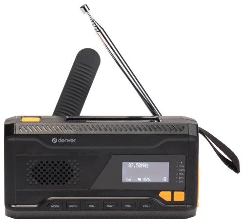 Denver SCD-2033 – radio FM/DAB+ z Bluetooth, zasilaniem solarnym/dynamowym/bateryjnym (3)
