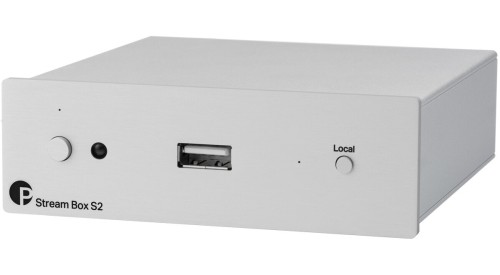 Pro-Ject Stream Box S2 Silver UNI - Odtwarzacz sieciowy z przetwornikiem cyfrowo-analogowym (1)