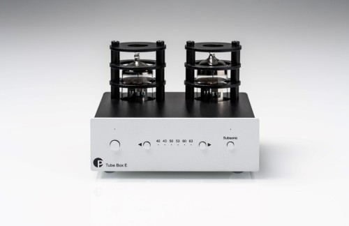 Pro-Ject Tube Box E srebrny - lampowy przedwzmacniacz gramofonowy, srebrny (1)