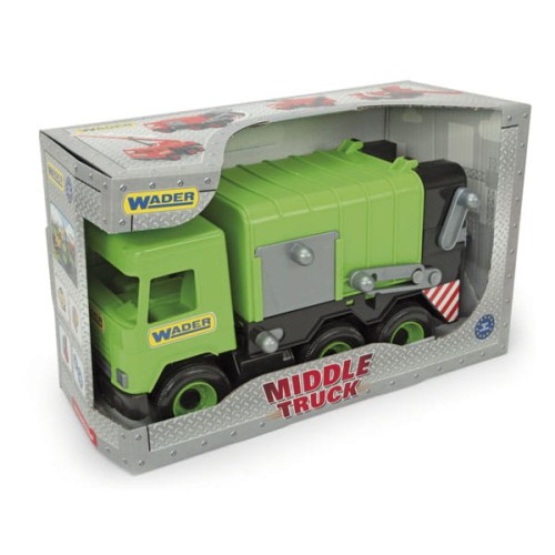 Middle Truck śmieciarka zielona w kartonie (10)