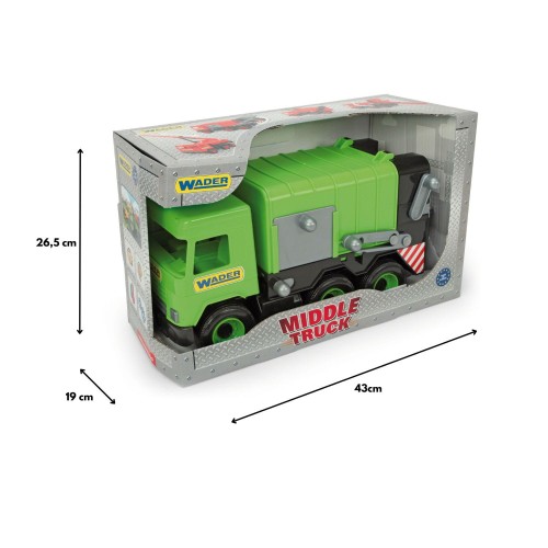 Middle Truck śmieciarka zielona w kartonie (9)