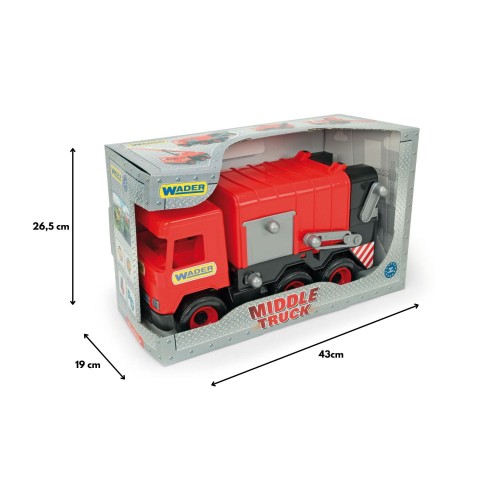 Middle Truck śmieciarka czerwona w kartonie (4)