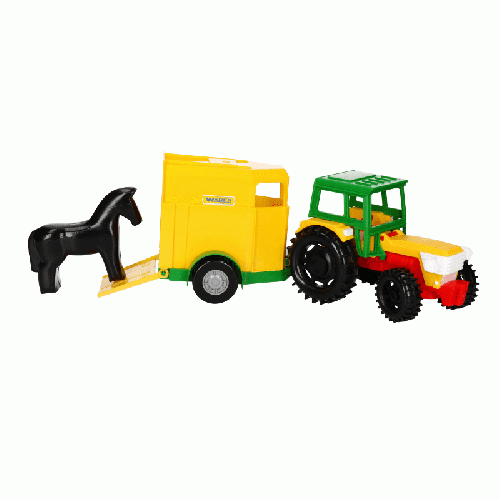 Traktor z przyczepą na konia (1)