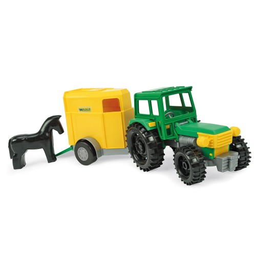 Farmer traktor z przyczepą na konia w kartonie (5)