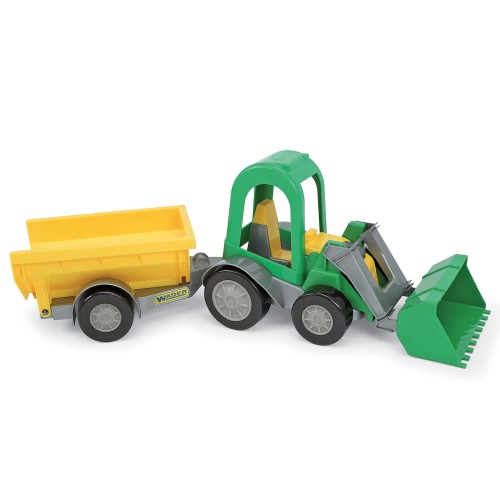 Farmer traktor ładowarka z przyczepą w kartonie (7)