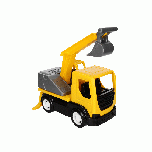 Tech Truck koparka w kartonie (1)