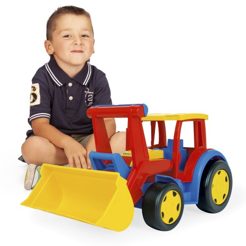 Gigant traktor ładowarka czerwono żółty (10)