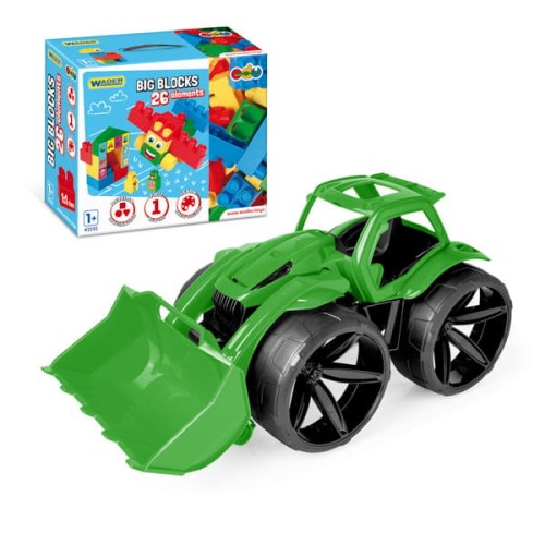 Maximus spychacz zielony + Big Blocks klocki 26 el. (7)