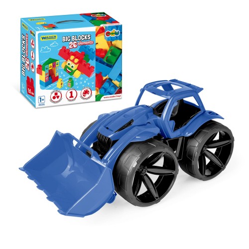 Maximus spychacz granatowy + Big Blocks klocki 26 el. (6)