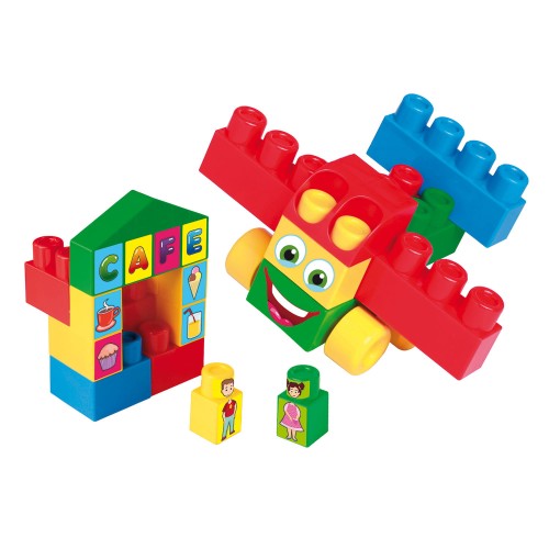 Maximus spychacz granatowy + Big Blocks klocki 26 el. (2)