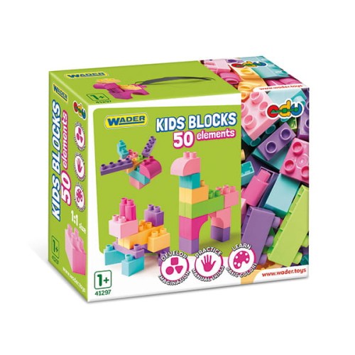 Kids Blocks klocki 50el. różowe (5)
