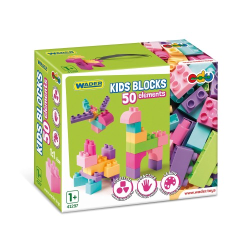 Kids Blocks klocki 50el. różowe (4)