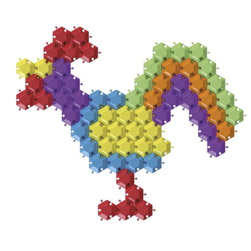 Klocki puzzle w dużym słoiku 90 el. (2)