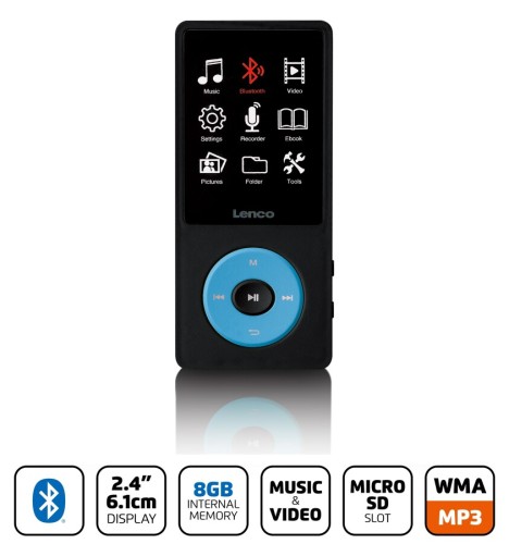 Lenco Xemio-860BU - odtwarzacz MP4, 8 GB z Bluetooth (1)