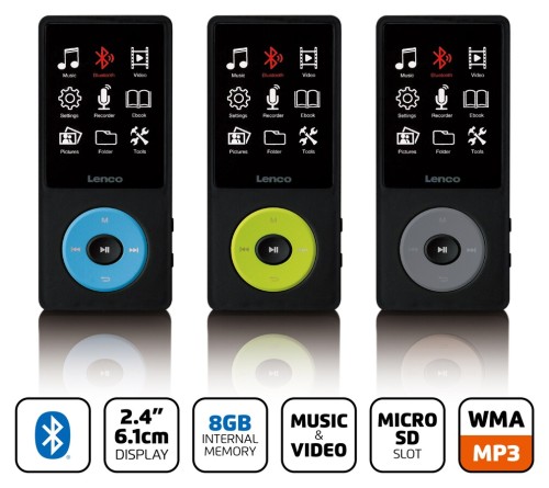 Lenco Xemio-860BU - odtwarzacz MP4, 8 GB z Bluetooth (6)