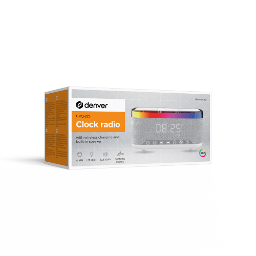 Denver CRQ-225 - radiobudzik z tunerem FM, Bluetooth, ładowaniem bezprzewodowym (11)
