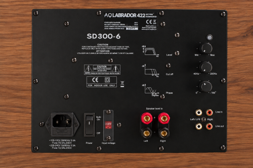 Acoustique Quality LABRADOR 422 Aktywny subwoofer do zestawu kina domowego lub stereo ORZECH MATT (2)