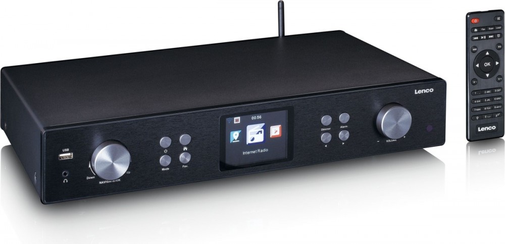 not self Cafe Tuner do radia internetowego Lenco DIR-250BK DAB+ / FM / USB / AUX / WiFi