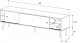 Drewniana szafka RTV w stylu RETRO SONOROUS  RTRA-180-WHT-BLK  szerokość 180cm
