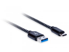 Kabel USBC (M)  USB 3.0 A (M), AQ Premium Długość: 1,0m