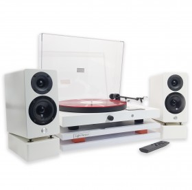 Zestaw: Gramofon Project Juke Box E wyposażony w platformę antywibracyjna "10Hz" + Głośniki WRS MM2 z podstawą izolacyjną