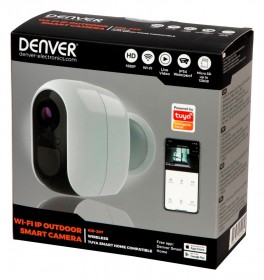 Denver IOB207 Zewnętrzna inteligentna kamera akumulatorowa WiFi / IP z przetwornikiem 2MPx CMOS  kompatybilna z TUYA