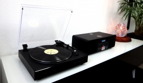 Obrazek 2 dla: Zestaw stereo / Cyfrowa mini wieża z gramofonem THOMSON TT350 & MIC200
