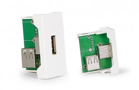 Fonestar WP47U Złącze USB A Montaż na panelu Żeński , 1/2 modułu
