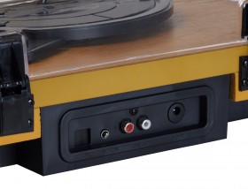 Denver VPL230  Gramofon z wbudowanymi głośnikami, Bluetooth, USB i gniazdem kart SD i MP3, orzech