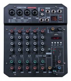 Fonestar MIX6LIVE  6kanałowy mikser stereo z funkcją przesyłania strumieniowego na żywo