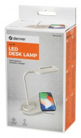 Denver LQI55  Lampa stołowa LED z elastycznym ramieniem i ładowarką bezprzewodową