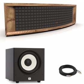 ZINTEGROWANY SYSTEM MUZYCZNY JBL L75MS + Subwoofer aktywny JBL Stage A100P + kable do podłączenie subwoofera długość 3 m