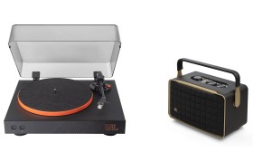  Gramofon JBL Spinner BT + JBL Authentics 300 Domowy zestaw w stylu retro, WiFi, Bluetooth